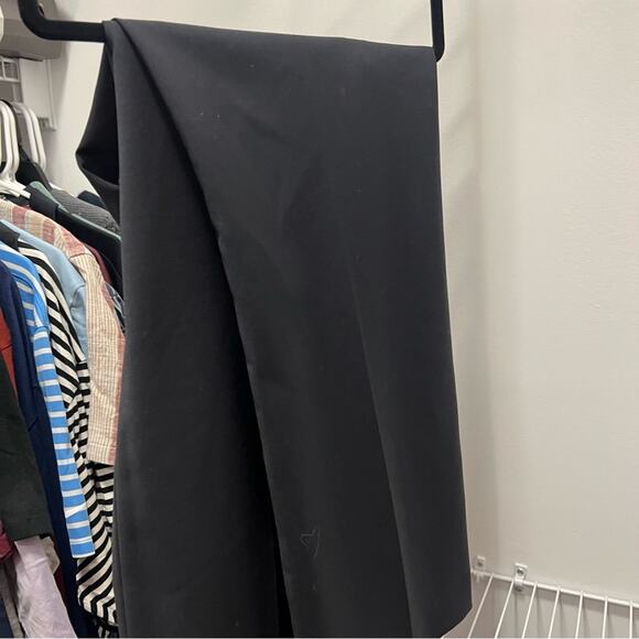 Talbots Women 14P Petite Wool Blend Wide Leg Career Navy Heritage Dress Pants - Picture 5 of 14